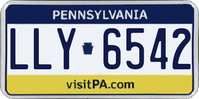PA license plate LLY6542