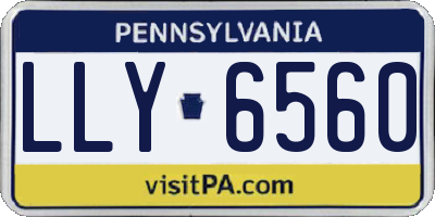PA license plate LLY6560
