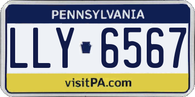 PA license plate LLY6567