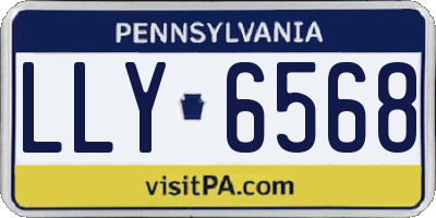 PA license plate LLY6568