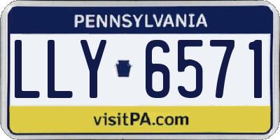 PA license plate LLY6571
