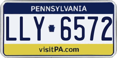 PA license plate LLY6572