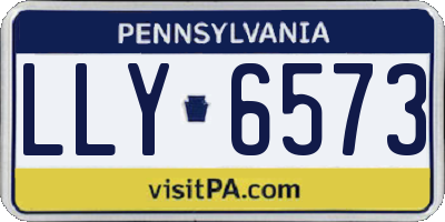 PA license plate LLY6573