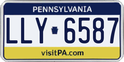 PA license plate LLY6587