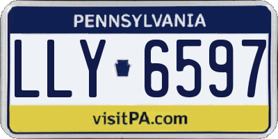 PA license plate LLY6597