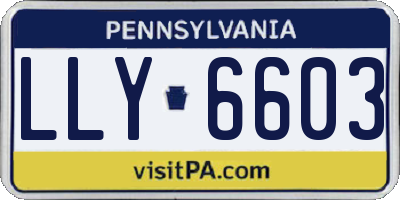 PA license plate LLY6603