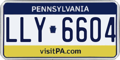 PA license plate LLY6604