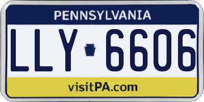 PA license plate LLY6606