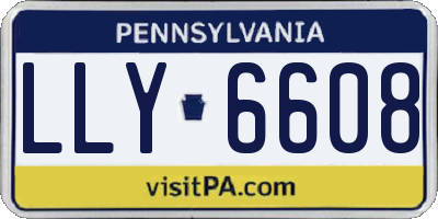 PA license plate LLY6608