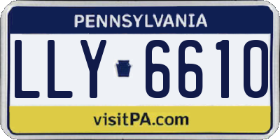 PA license plate LLY6610
