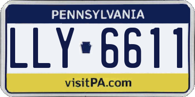 PA license plate LLY6611