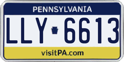 PA license plate LLY6613