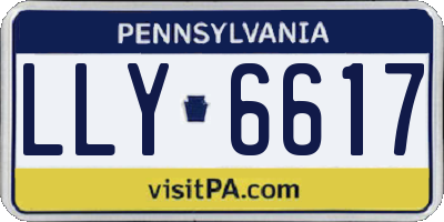 PA license plate LLY6617