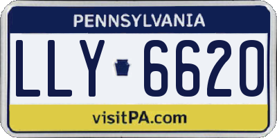 PA license plate LLY6620