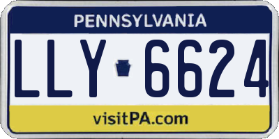 PA license plate LLY6624