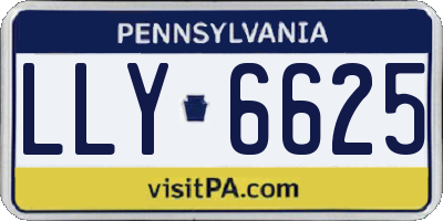 PA license plate LLY6625