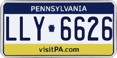 PA license plate LLY6626