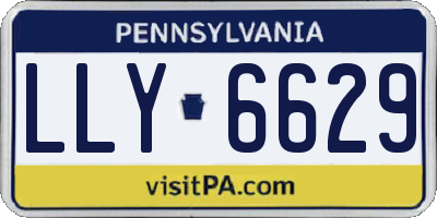 PA license plate LLY6629