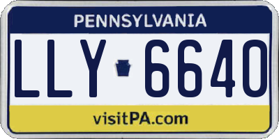 PA license plate LLY6640
