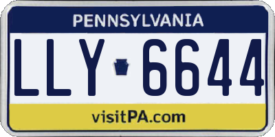 PA license plate LLY6644