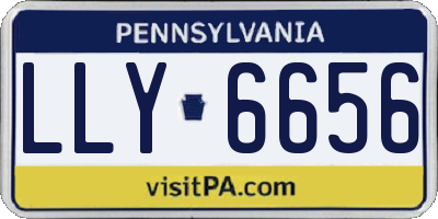 PA license plate LLY6656