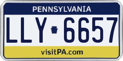 PA license plate LLY6657
