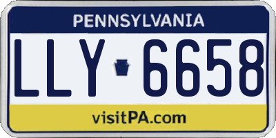 PA license plate LLY6658