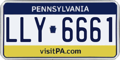 PA license plate LLY6661