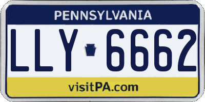 PA license plate LLY6662