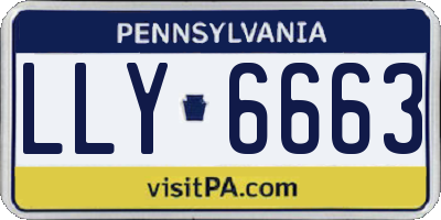 PA license plate LLY6663