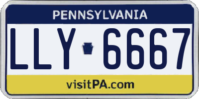 PA license plate LLY6667