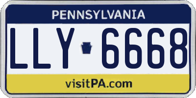 PA license plate LLY6668