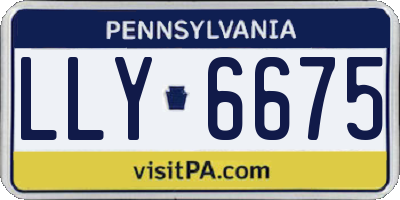 PA license plate LLY6675