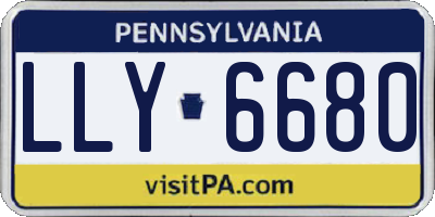 PA license plate LLY6680