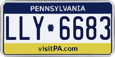 PA license plate LLY6683