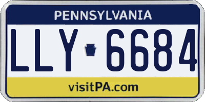 PA license plate LLY6684