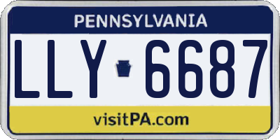 PA license plate LLY6687