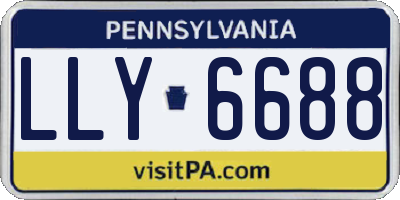 PA license plate LLY6688