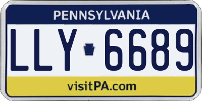 PA license plate LLY6689