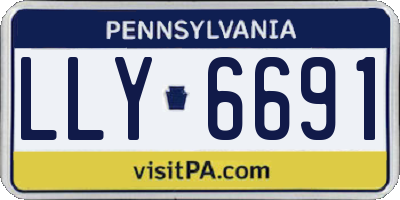 PA license plate LLY6691