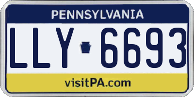 PA license plate LLY6693