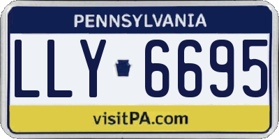 PA license plate LLY6695