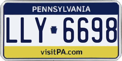 PA license plate LLY6698