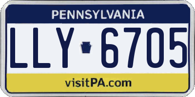PA license plate LLY6705
