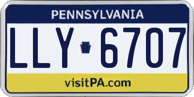 PA license plate LLY6707