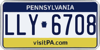 PA license plate LLY6708