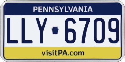 PA license plate LLY6709