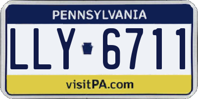 PA license plate LLY6711