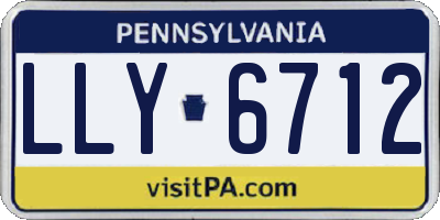 PA license plate LLY6712