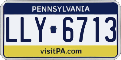 PA license plate LLY6713